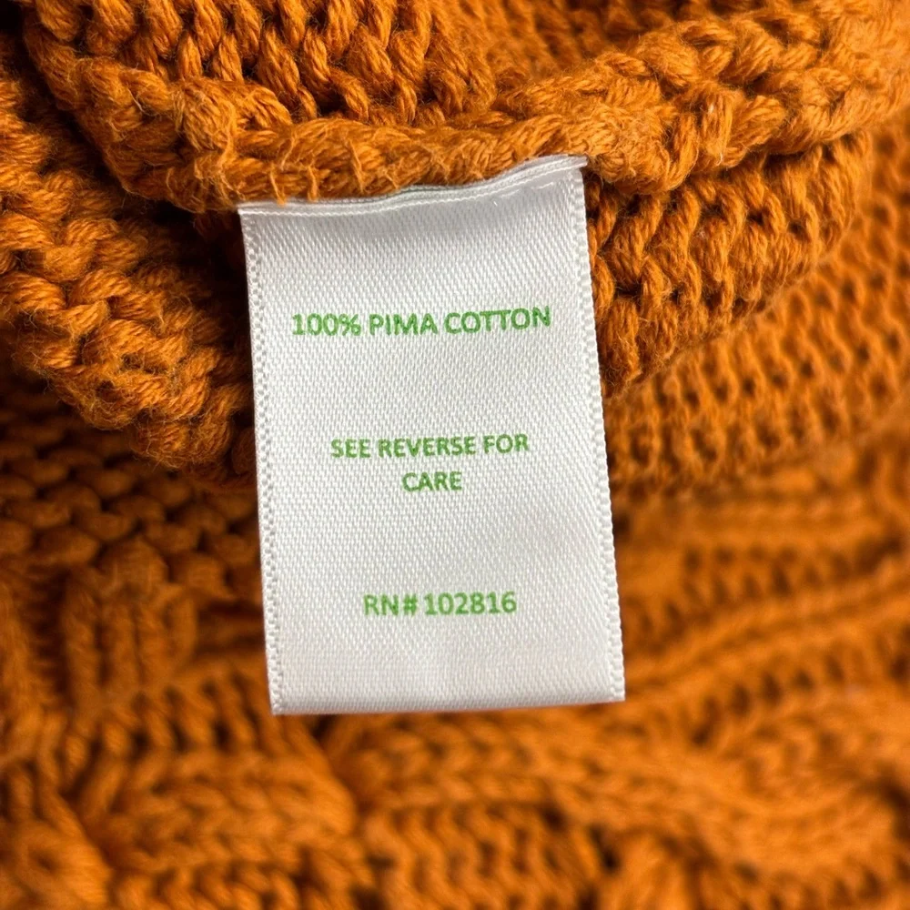 Garnet Hill Kids Goldenrod 100% Pima Cotton Sweater Sz S - Picture 6 of 9